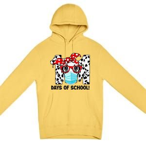 101 Days Of School Dalmatian Dog Face Mask 100th Day School Gift Premium Pullover Hoodie