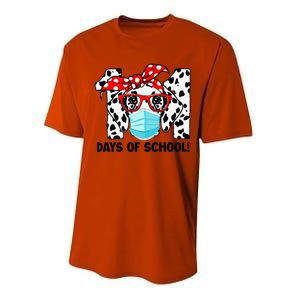 101 Days Of School Dalmatian Dog Face Mask 100th Day School Gift Performance Sprint T-Shirt