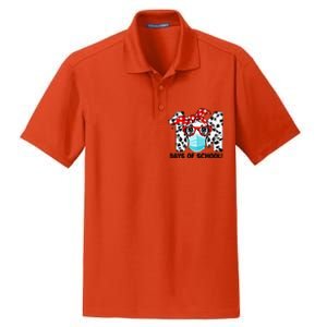 101 Days Of School Dalmatian Dog Face Mask 100th Day School Gift Dry Zone Grid Polo