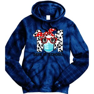 101 Days Of School Dalmatian Dog Face Mask 100th Day School Gift Tie Dye Hoodie