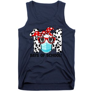 101 Days Of School Dalmatian Dog Face Mask 100th Day School Gift Tank Top