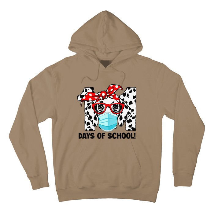 101 Days Of School Dalmatian Dog Face Mask 100th Day School Gift Hoodie