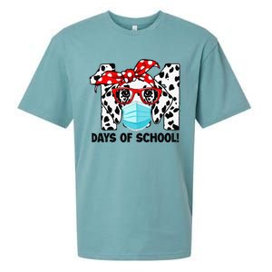 101 Days Of School Dalmatian Dog Face Mask 100th Day School Gift Sueded Cloud Jersey T-Shirt