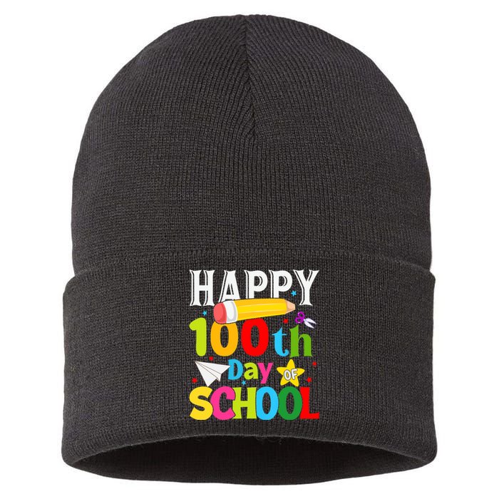 100th Day Of School Teachers Costume 100 Days Students Sustainable Knit Beanie