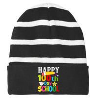 100th Day Of School Teachers Costume 100 Days Students Striped Beanie with Solid Band