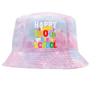 100th Day Of School Teachers Costume 100 Days Students Tie-Dyed Bucket Hat