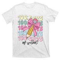 100 Days Of School Girl Coquette Bow 100th Day Of School T-Shirt