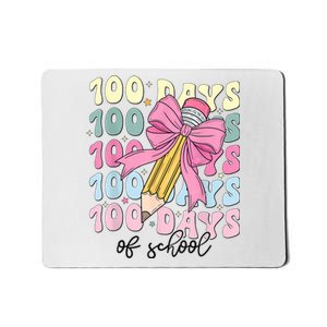 100 Days Of School Girl Coquette Bow 100th Day Of School Mousepad