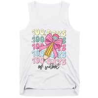 100 Days Of School Girl Coquette Bow 100th Day Of School Tank Top