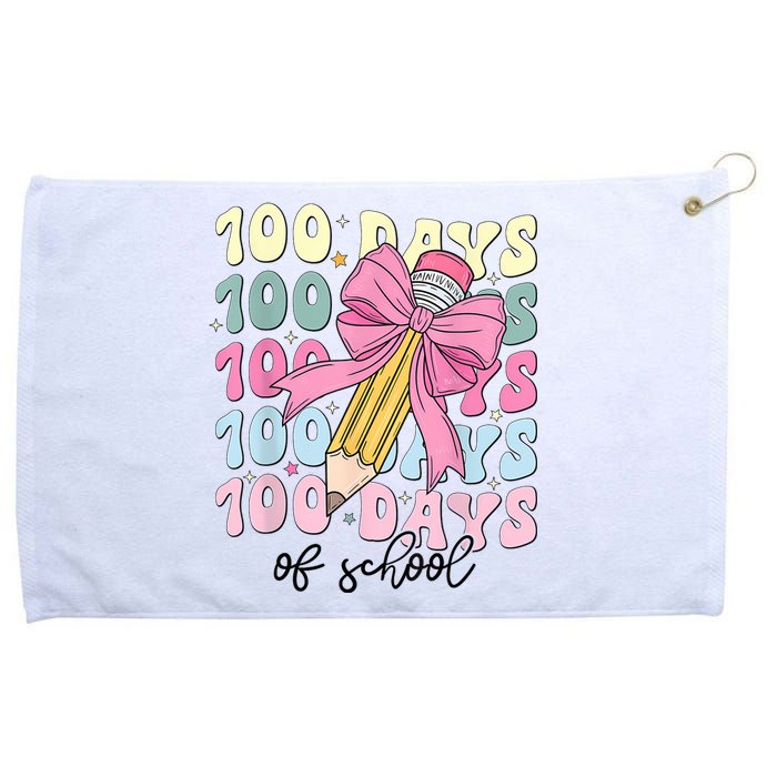 100 Days Of School Girl Coquette Bow 100th Day Of School Grommeted Golf Towel