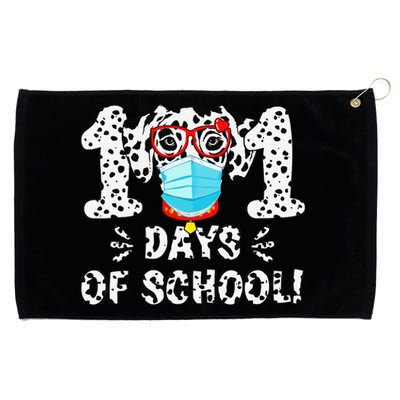 101 Days Of School Dalmatian Dog Face Mask 100th Day School Grommeted Golf Towel