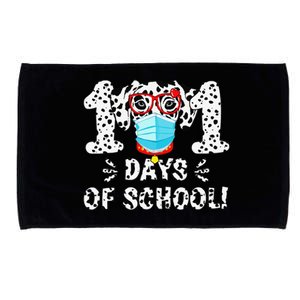 101 Days Of School Dalmatian Dog Face Mask 100th Day School Microfiber Hand Towel