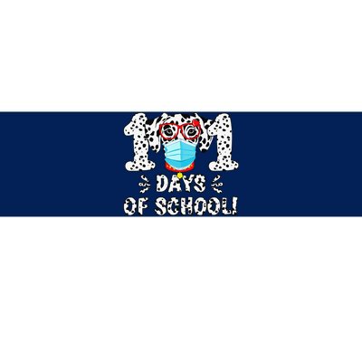 101 Days Of School Dalmatian Dog Face Mask 100th Day School Bumper Sticker