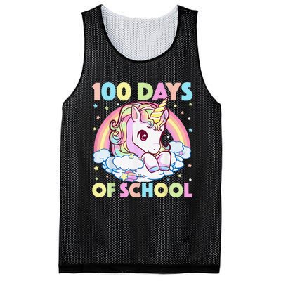 100 Days of School Unicorn Girls Teacher 100th Day of School Mesh Reversible Basketball Jersey Tank