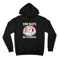 100 Days of School Unicorn Girls Teacher 100th Day of School Tall Hoodie