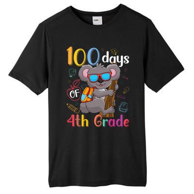 100 Days Of 4Th Grade Koala 100Th Day School Fourth Grade Gift Tall Fusion ChromaSoft Performance T-Shirt