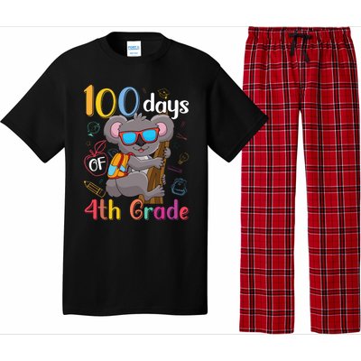 100 Days Of 4Th Grade Koala 100Th Day School Fourth Grade Gift Pajama Set