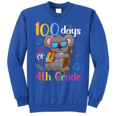 100 Days Of 4Th Grade Koala 100Th Day School Fourth Grade Gift Sweatshirt