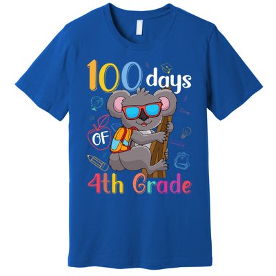 100 Days Of 4Th Grade Koala 100Th Day School Fourth Grade Gift Premium T-Shirt