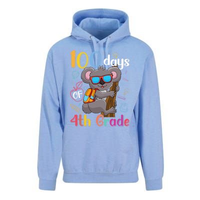 100 Days Of 4Th Grade Koala 100Th Day School Fourth Grade Gift Unisex Surf Hoodie