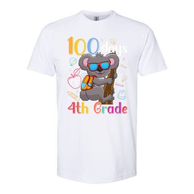 100 Days Of 4Th Grade Koala 100Th Day School Fourth Grade Gift Softstyle CVC T-Shirt