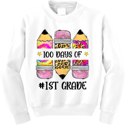 100 Days Of 1st Grade Funny 100 Days Of School Kids Sweatshirt