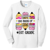 100 Days Of 1st Grade Funny 100 Days Of School Kids Long Sleeve Shirt