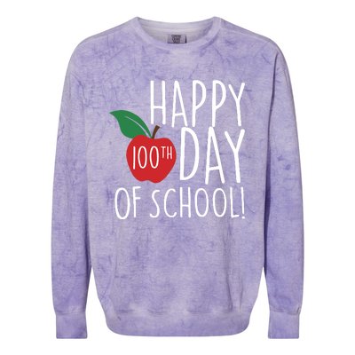 100 Days Of School Colorblast Crewneck Sweatshirt