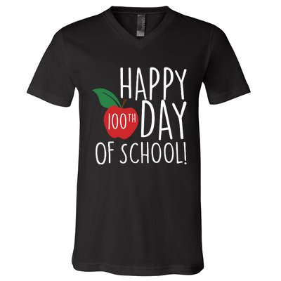 100 Days Of School V-Neck T-Shirt