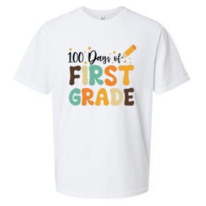 100 Days Of First Grade 100th Day Of School Back To School Sueded Cloud Jersey T-Shirt