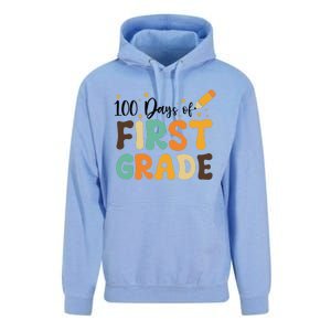 100 Days Of First Grade 100th Day Of School Back To School Unisex Surf Hoodie