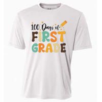 100 Days Of First Grade 100th Day Of School Back To School Cooling Performance Crew T-Shirt