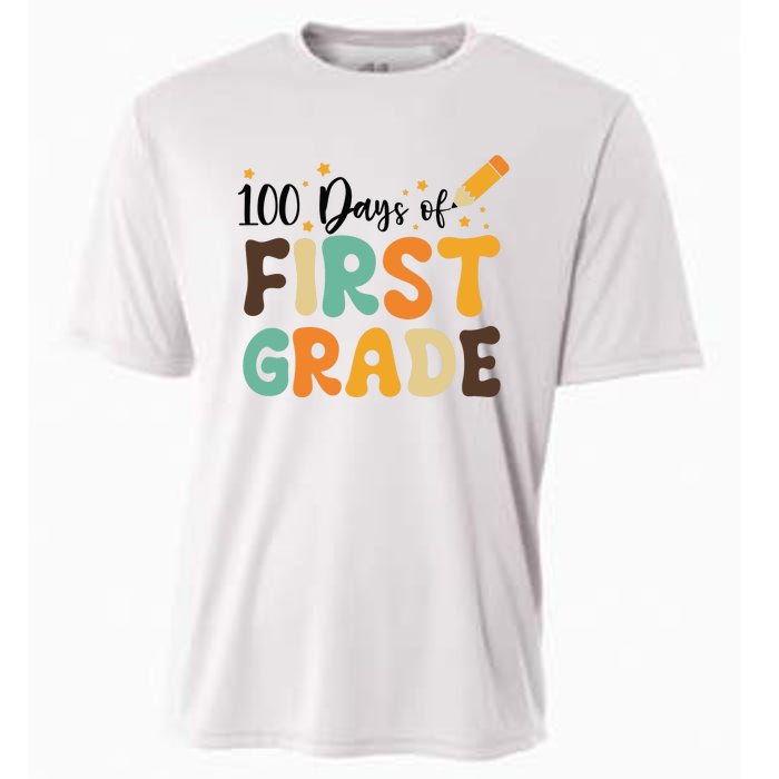 100 Days Of First Grade 100th Day Of School Back To School Cooling Performance Crew T-Shirt