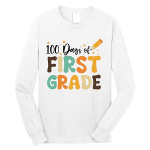 100 Days Of First Grade 100th Day Of School Back To School Long Sleeve Shirt