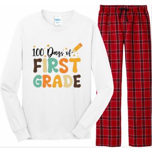 100 Days Of First Grade 100th Day Of School Back To School Long Sleeve Pajama Set