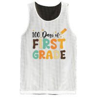 100 Days Of First Grade 100th Day Of School Back To School Mesh Reversible Basketball Jersey Tank