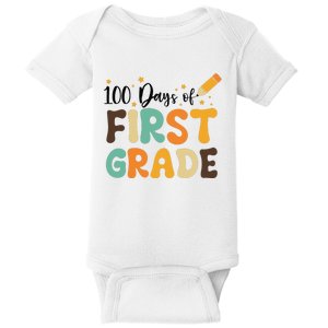 100 Days Of First Grade 100th Day Of School Back To School Baby Bodysuit