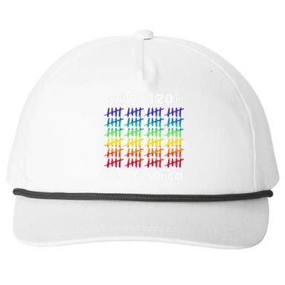 120th Day Of School 120 Days Teacher Snapback Five-Panel Rope Hat