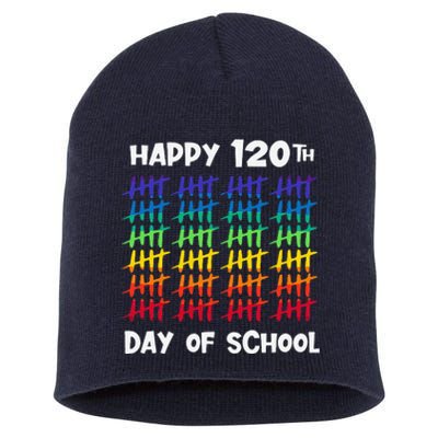 120th Day Of School 120 Days Teacher Short Acrylic Beanie