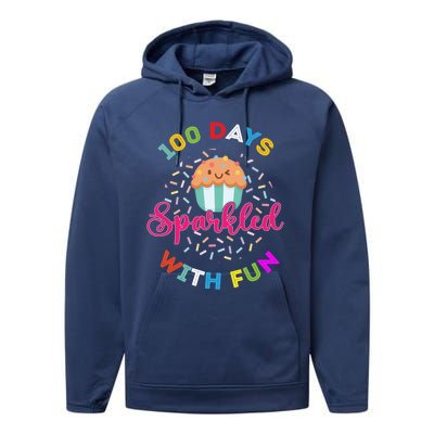 100 Days Or 100 Days Sprinkled With Fun Meaningful Gift Performance Fleece Hoodie