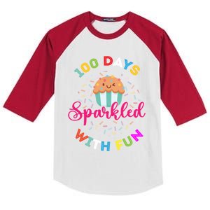 100 Days Or 100 Days Sprinkled With Fun Meaningful Gift Kids Colorblock Raglan Jersey