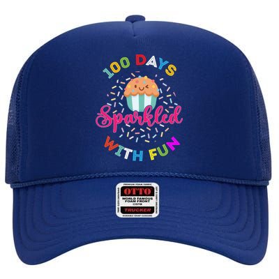 100 Days Or 100 Days Sprinkled With Fun Meaningful Gift High Crown Mesh Back Trucker Hat