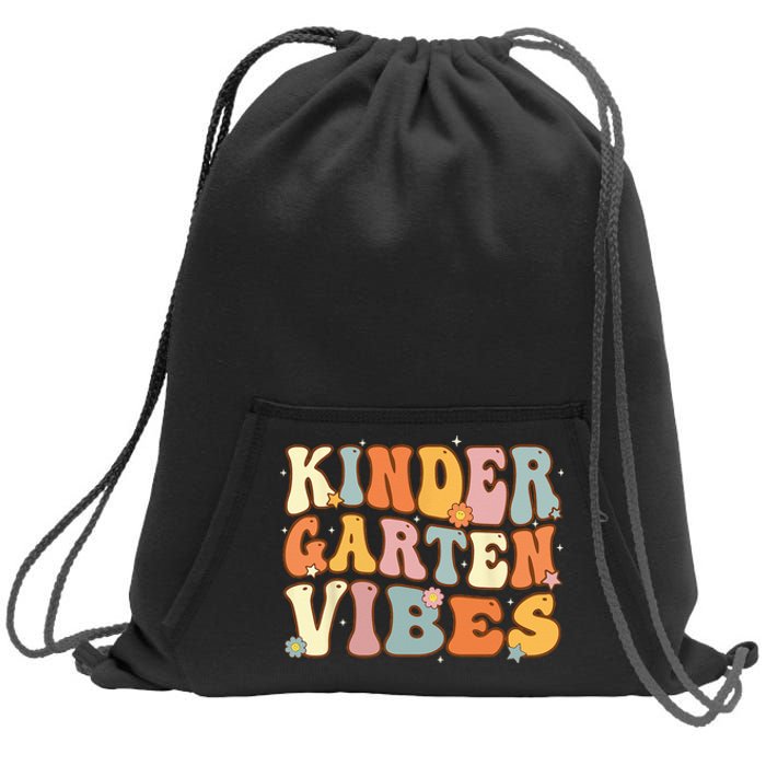 1st Day of School Kindergarten Vibes Student Teacher Sweatshirt Cinch Pack Bag