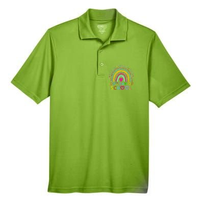 120th Day Of School Teacher 120 Days Smarter Rainbow Men's Origin Performance Pique Polo