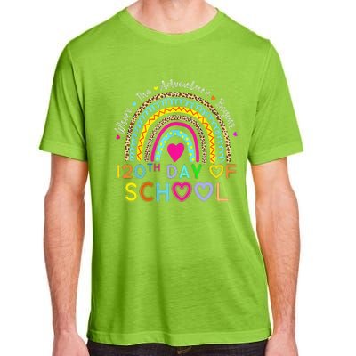 120th Day Of School Teacher 120 Days Smarter Rainbow Adult ChromaSoft Performance T-Shirt