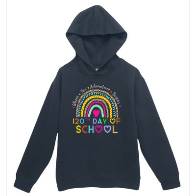 120th Day Of School Teacher 120 Days Smarter Rainbow Urban Pullover Hoodie