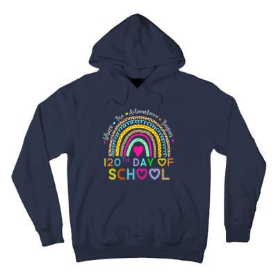 120th Day Of School Teacher 120 Days Smarter Rainbow Tall Hoodie