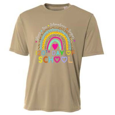 120th Day Of School Teacher 120 Days Smarter Rainbow Cooling Performance Crew T-Shirt