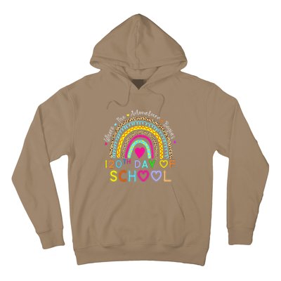 120th Day Of School Teacher 120 Days Smarter Rainbow Hoodie