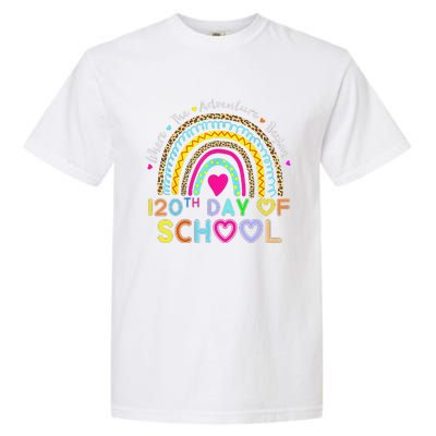 120th Day Of School Teacher 120 Days Smarter Rainbow Garment-Dyed Heavyweight T-Shirt